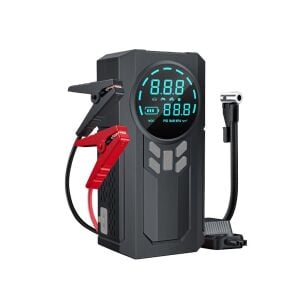 Yek Outdoor Akıllı Dijital Ekranlı Araç Lastik Şişirici ve Akü Takviye Cihazı – 150 PSI | 12.000 mAh