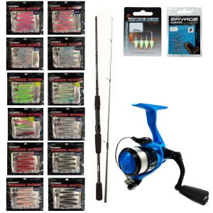 YekOutdoor Silikonlu LRF Seti Okuma Wave Power 228 cm 2-12 gr Lrf Kamışı&XT-20EBOkuma X-Otic XT-20EB 1BB Olta Makinesi