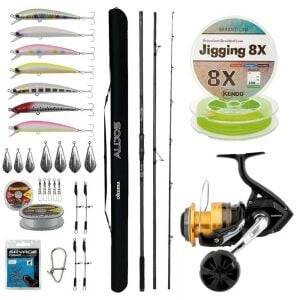 YekOutdoor Yüksek Performans Okuma Olta Seti Okuma Alijos Surf 435 cm 100+250 gr 3 Parça&Shimano Makina Socorro 6000 SW