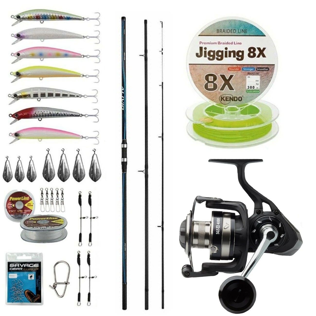 YekOutdoor Yüksek Performans Shimano Kamış Alivio Surf T 425 BX-G 4,25m 225g 3pc&Savage Gear SGS8 8000 FD 8+1BB Olta Makinesi