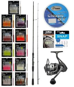 YekOutdoor FireWorm LRF Seti Okuma Epixor LRF Ultra Light Game Spin 213cm 1-8gr 2 Parça Olta Kamışı&Kendo Azzurro 1000 Olta Makinesi