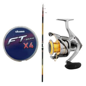 YekOutdoor Profesyonel Surf Olta Seti Okuma Savant Surf 420 cm 5 Parça Surf Kamışı&Okuma Avenger Av-10000 6+1bb Olta Makinesi