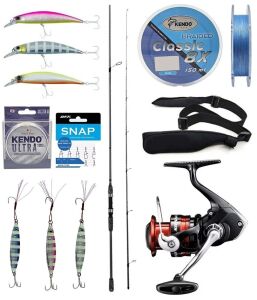 Yek Outdoor Spin Olta Seti Okuma Wave Up Spin 259cm 10-35gr 2 Parça Olta Kamışı&Shimano Sienna 3000 Fg Spin Makinesi