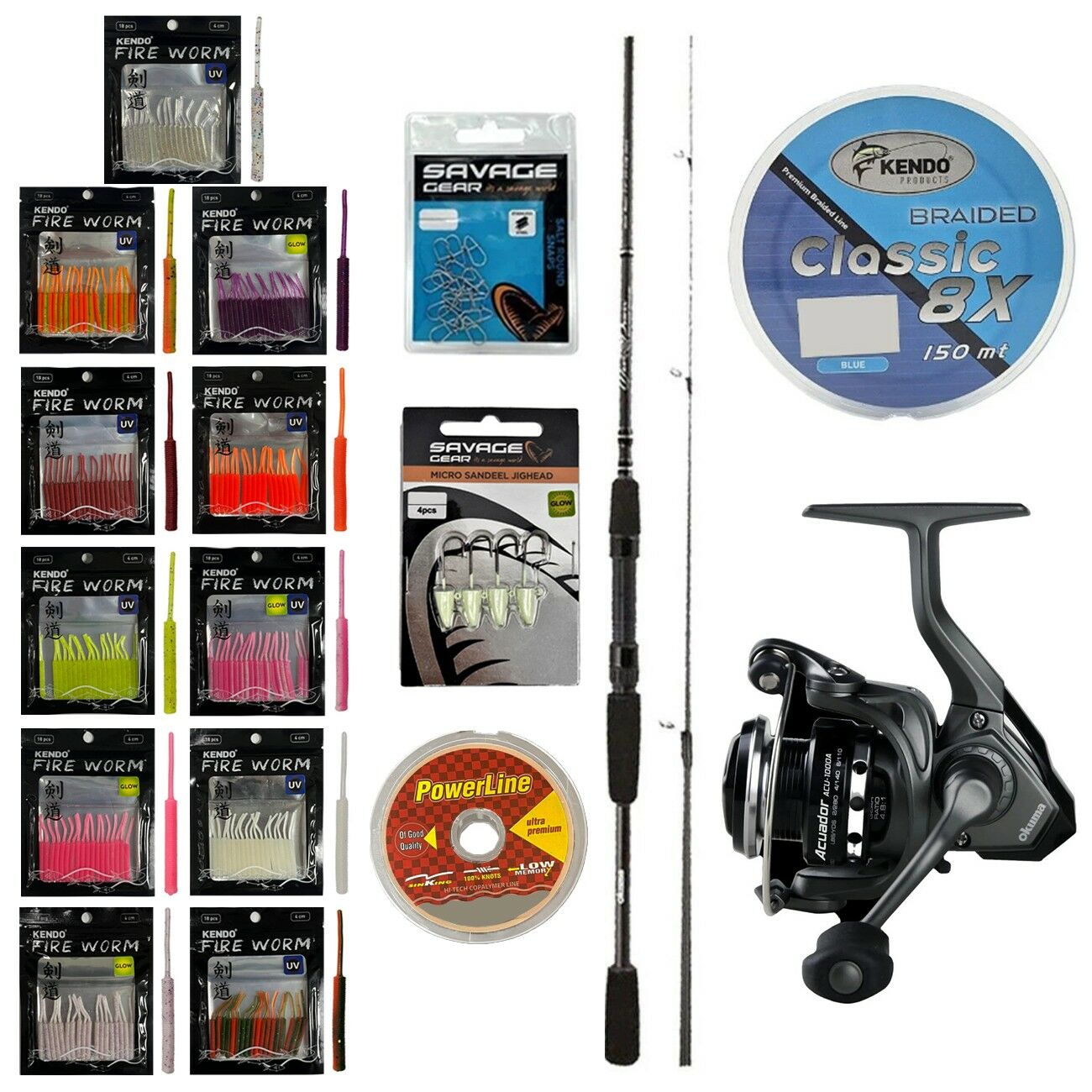 YekOutdoor FireWorm LRF Seti Okuma Wave Power 228 cm 2-12 gr Lrf Kamışı&Okuma Acuador ACU-1000A 3+1BB Olta Makinesi