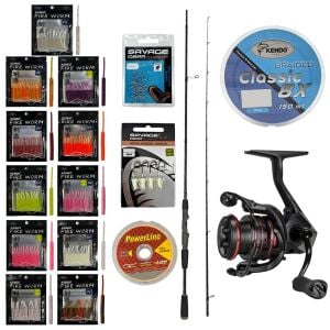 YekOutdoor FireWorm LRF Seti Okuma Epixor LRF Ultra Light Game Spin 213cm 1-8gr 2 Parça Olta Kamışı&Okuma Ceymar HD CHD-2500A 7+1BB Olta Makinesi