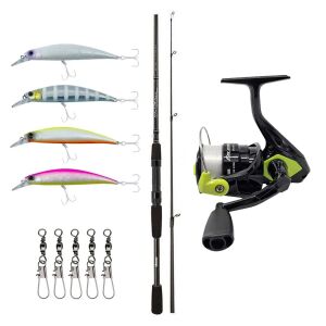 YekOutdoor Spin Olta Seti Okuma Wave Power 2,74 cm 7-30 gr 2 Parça Spin Kamışı&Okuma Fin Chaser X FNX-40NG Blue 1BB Olta Makinesi