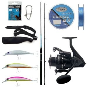 Yek Outdoor Spin Olta Seti Okuma G-Power Spin 9' 270cm 7-35 gr 2 Parça Spin Kamışı&Okuma Wave Power WP-3000A1 Olta Makinesi