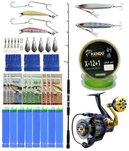 Yek Outdoor Profesyonel Tekne Oltası Seti Cavalla Speed Jigging Spin 159cm MH 150-250GR 1 Parça &Okuma Salina 6000HA Olta Makinesi