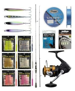 YekOutdoor Arrow Worm LRF Seti Kendo Kenshi Pro 2.10m 1-7 gr Olta Kamışı&Shimano Makina FX 1000 FC