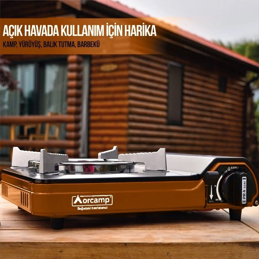 Orcamp Tekli Portatif Kamp Ocak Gaz Stop Emniyetli Taba