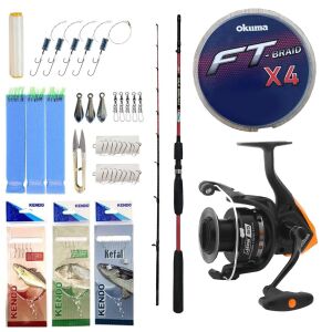 Yek Outdoor Tekne Oltası Seti Kendo Sea Bream 1.80m up to 150gr 2 Parça Olta Kamışı&Okuma JAW-55 3+1BB Olta Makinesi