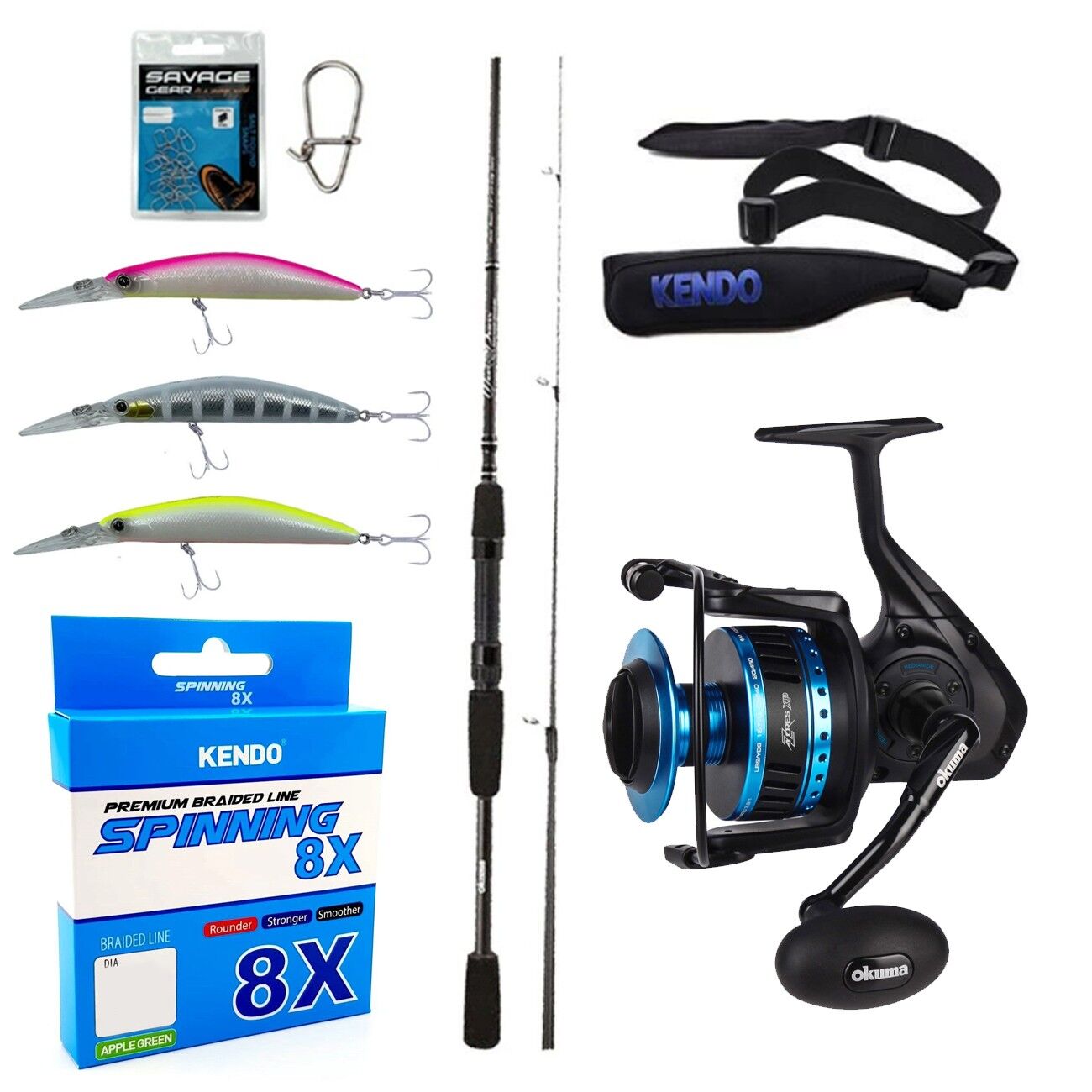 YekOutdoor Profesyonel Spin Olta Seti Okuma Wave Power 2,74 cm 7-30 gr 2 Parça Spin Kamışı&Okuma Azores ZXP-4000 6+1 bb Olta Makinesi