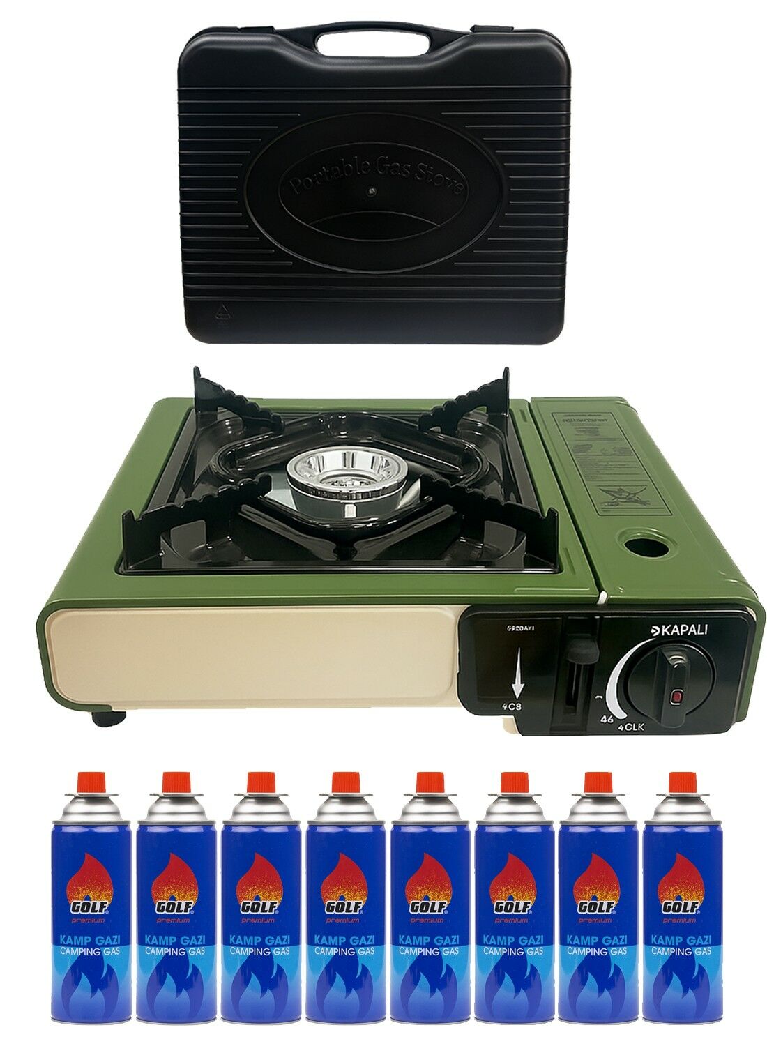 Yek Outdoor Tekli Portatif Çantalı Kamp Ocağı + 8 Adet Kartuş