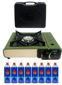 Yek Outdoor Tekli Portatif Çantalı Kamp Ocağı + 8 Adet Kartuş