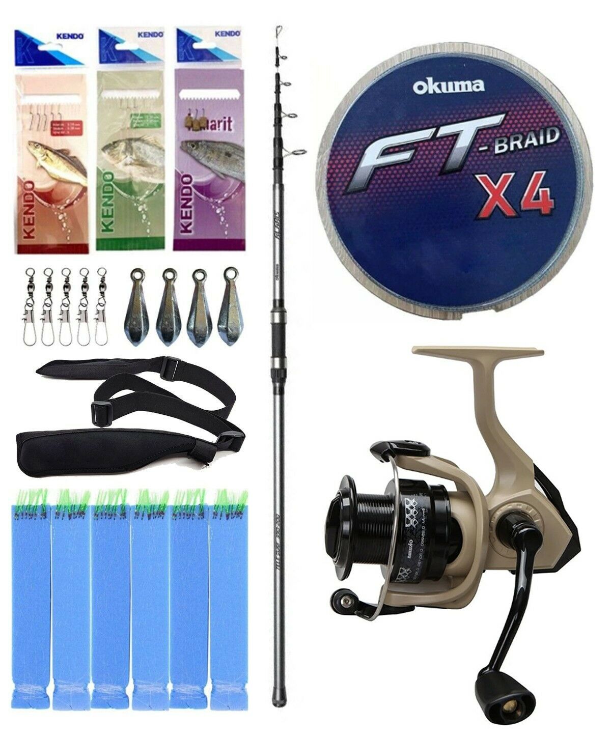 Yek Outdoor Surf Olta Seti Okuma Alaris Tele Surf 420 cm 100-200 gr Surf Kamışı&Okuma Outrax OR-6000SGA 1+1BB Olta Makinesi