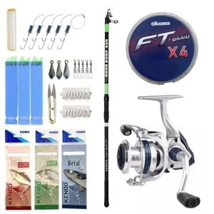 YekOutdoor Hazır Olta Seti Kendo Suro Surf 420cm 100-200gr Olta Kamışı&Okuma ARIA-6000a 1BB Olta Makinesi