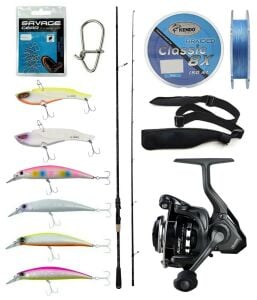 Yek Outdoor Spin Olta Seti Kendo Kenshi Pro 2.65m 10-35gr Spin Kamışı&Okuma Acuador ACU-3000A Olta Makinesi