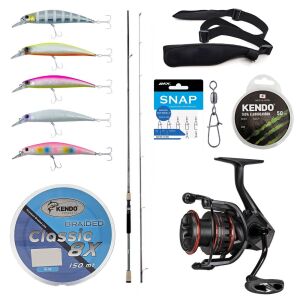 YekOutdoor Okuma Profesyonel Spin Seti Okuma Azaki Spin 244 cm 7-28 gr 2 Parça Spin Kamışı&Okuma Ceymar HD CHD-4000A 7+1BB Olta Makinesi