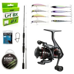 YekOutdoor Profesyonel LRF Seti Okuma Wave Power 213 cm 0-8 gr Lrf Kamışı&Okuma Ceymar C-2500A Dark Grey 7+1BB Olta Makinesi