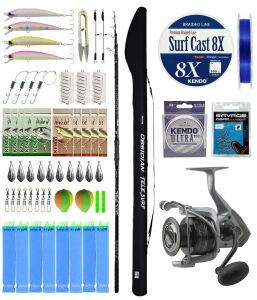 YekOutdoor Pro Olta Seti Okuma Obsidian Super Light Tele Surf 420cm 100-220gr Olta Kamışı&Okuma Tomcat 8000  Olta Makinesi