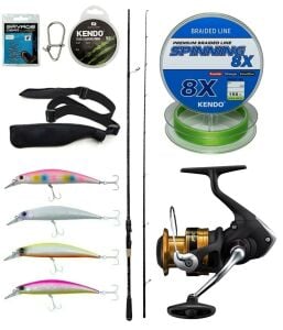 Yek Outdoor Spin Olta Seti Kendo Kenshi Pro 2.73m 12-45gr Olta Kamışı&Shimano Makina FX 4000 FC