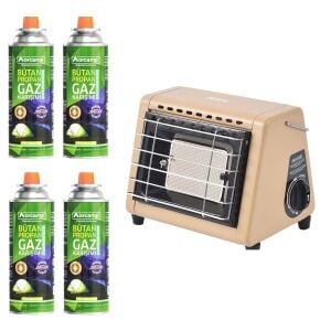 Orcamp Hota Portatif Soba Bej 4 Kartuşlu Set