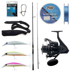 Yek Outdoor Spin Olta Seti Okuma Psycho Stick Game 243cm Ex-Fast 15-40gr 2 Parça Olta Kamışı&Okuma Wave Power WP-3000A1 Olta Makinesi