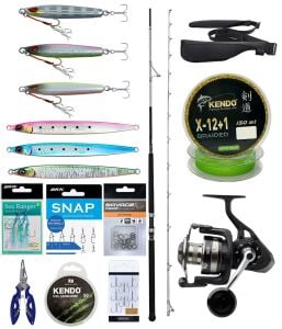 Yek Outdoor Profesyonel Jig Olta Seti Okuma Azores Shore Jigging Spin 304cm 40-100gr 2 Parça Olta Kamışı&Savage Gear SGS8 4000 FD Olta Makinesi