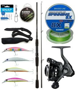 Yek Outdoor Spin Olta Seti Okuma Wave Power 2,74 cm 7-30 gr 2 Parça Spin Kamışı&Okuma Acuador 2500A Olta Makinesi