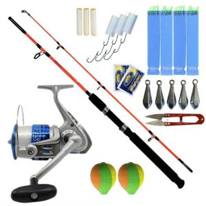 YekOutdoor Tekne Kamışı Olta Takımı Seti Kendo Holiday Boat 2.10m 100-250gr 2 Parça Olta Kamışı- Kendo Sea Power 6000 Olta Makinesi