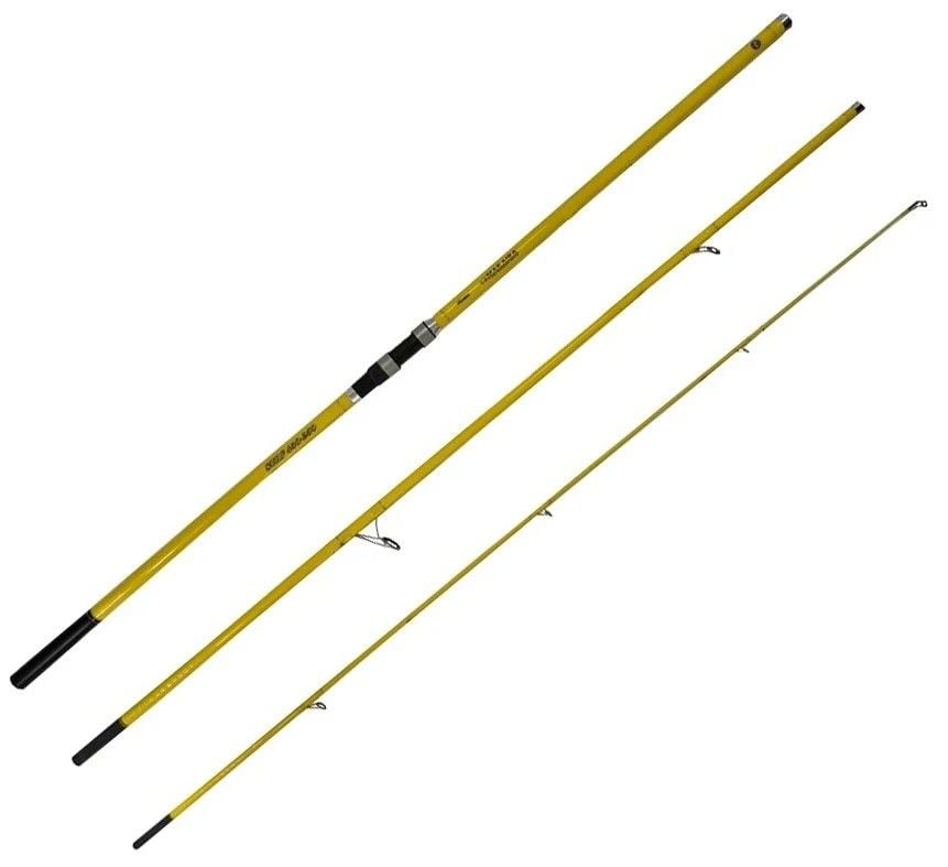 YekOutdoor Yüksek Performans Olta Seti Okuma Makaira Surf 4,50 cm 100-250 3 Parça Yellow Surf Kamışı&Okuma Flite Surf FLS35-1500AY Gunsmoke 9+1BB Olta Makinesi