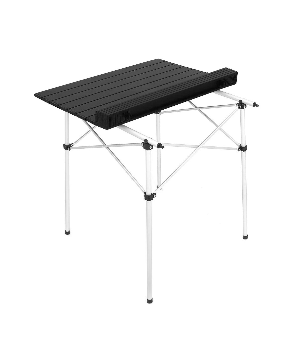 Yek Outdoor Portatif Alüminyum Katlanır Kare Kamp Masası 70x70x70 Siyah