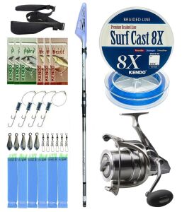 YekOutdoor Profesyonel Olta Seti Okuma Wave Power Tele Surf 4.20 cm 100-200 gr Surf Kamışı&Okuma SURF-8K Olta Makinesi