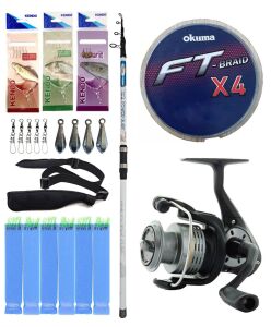 Yek Outdoor Surf Olta Seti Kendo Sea Power Surf 4.20m 100-250gr Olta Kamışı&Okuma Revenger RV-55 FD Olta Makinesi