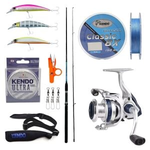 YekOutdoor Spin Olta Seti Okuma G-Power Spin 8' 240cm 15-40 gr 2 Parça Spin Kamışı&Okuma ARIA-3000a Painting Silver 1BB Olta Makinesi