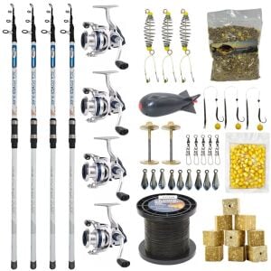 YekOutdoor Full Çeşit 4'lü Okuma Göl Seti Kendo Sea Power Surf 4.20m 100-250gr Olta Kamışı&Okuma ARIA-6000a 1BB Olta Makinesi