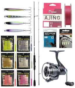 YekOutdoor ULTRA LRF Seti Savage Gear SG2 Ultra Light Game 2.13M 2-10GR &Savage Gear Fazor 1000 Olta Makinesi