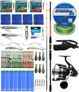Yek Outdoor Hazır Tekne Oltası Seti Shimano Kamış Sonora Boat Quiver 2,10m 50-150g 2pc&Savage Gear SGS8 4000 FD 8+1BB Olta Makinesi