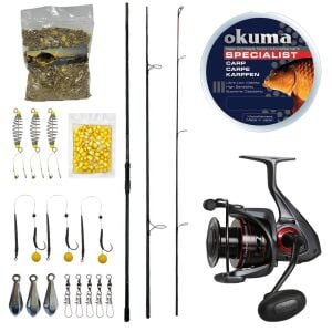 YekOutdoor Profesyonel Göl Oltası Seti Prologic C-Series 13FT 390cm 3 Parça&Okuma Ceymar C-6000A 7+1BB Olta Makinesi