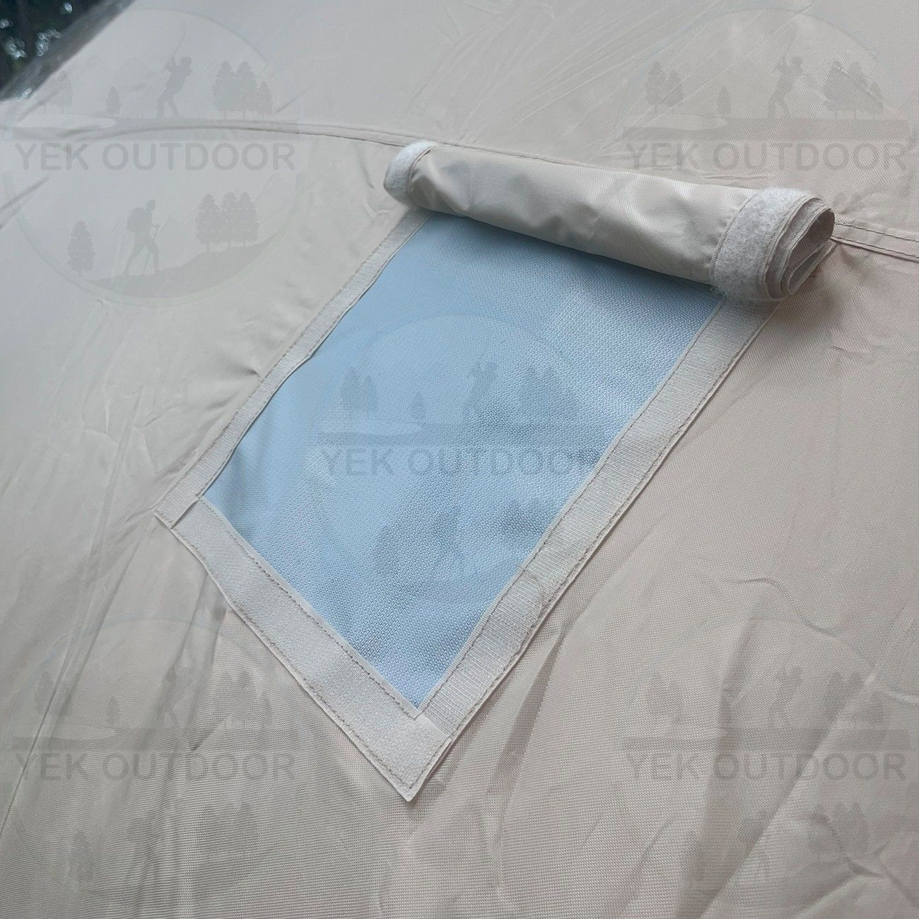 Yek Outdoor 420D Oxford 6 Kişilik 4 Mevsim Soba Çıkışlı Şişme Kamp Çadırı – Pompalı, 210x300x190 cm