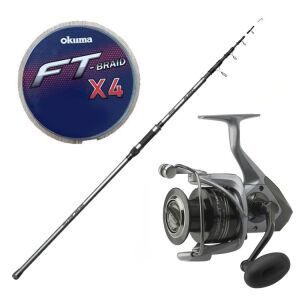 YekOutdoor Olta Seti Okuma Alaris 420 cm 100-200 gr Surf Kamışı&Okuma Tomcat 6000 Olta Makinesi