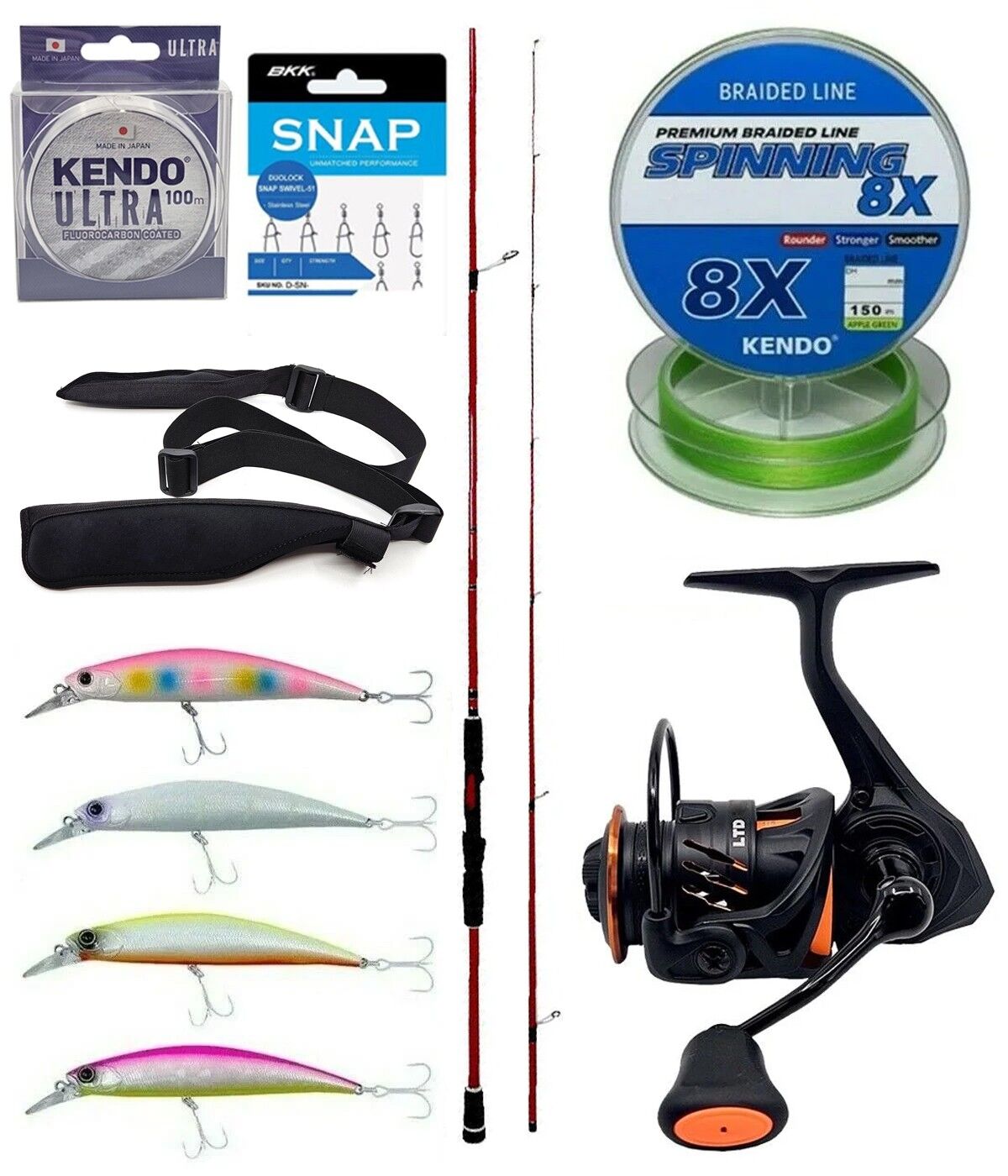 Yek Outdoor Spin Olta Seti Okuma Red Spin 9'2'' 279 cm 10-40 gr 2 Parça&Savage Gear Orange LTD 4000 FD 8+1BB Olta Makinesi