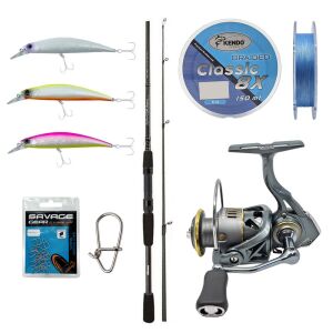 Yek Outdoor Spin Olta Seti Okuma Wave Power 2,74 cm 7-30 gr Spin Kamışı&Kendo Suro GR4000 5+1BB Olta Makinesi