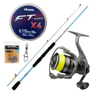 YekOutdoor Spin Olta Seti Okuma Fuel Spin 2,44 cm 15-40 gr 2 Parça Spin Kamışı&Dam Quick Fun-Tech 3 MK1 3000 FD 2+1BB Olta Makinesi