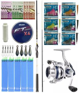 Yek Outdoor Hazır Tekne Oltası Seti Okuma Wave Boat 180H 2 Parça Tekne Kamışı&Okuma ARIA-5000a Olta Makinesi