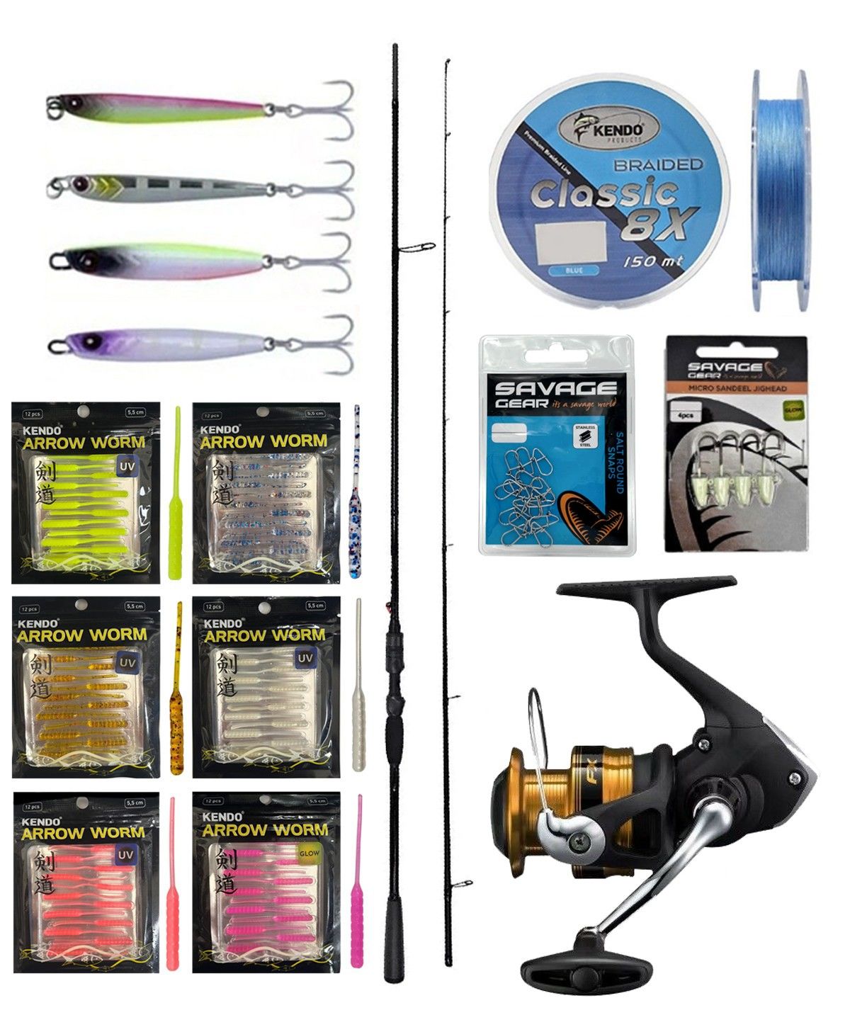 YekOutdoor LRF Seti Okuma Psycho Stick Game 198cm Ex-Fast 0.5-3.5gr 2 Parça Olta Kamışı&Shimano Makina FX 1000 FC