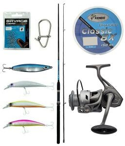 Yek Outdoor Spin Olta Seti Okuma G-Power Spin 8' 240cm 15-40 gr 2 Parça Spin Kamışı&Kendo Azurro 4000 Olta Makinesi