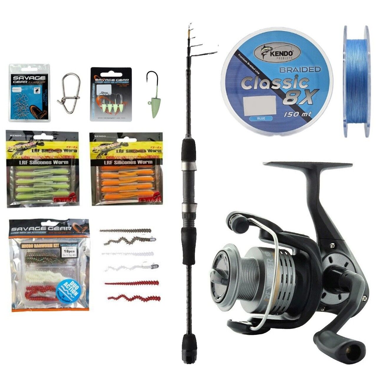 YekOutdoor LRF Olta Seti Okuma Teleskopik Lrf 210cm 1-8 gr Lrf Kamışı&Okuma Revenger RV-25 FD Olta Makinesi