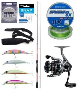 Yek Outdoor Spin Olta Seti Shimano Kamış Sienna Spinning EVA 2,69m 20-50g 2pc&Okuma Safyre 4000A Olta Makinesi
