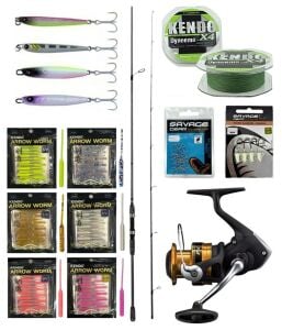 YekOutdoor FireWorm LRF Seti Okuma Wave Up Spin 165cm 3-14gr 2 Parça Olta Kamışı&Shimano Makina FX 1000 FC